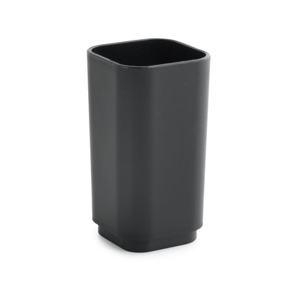 Portaspazzolini in materiale plastico riciclato Gedy serie Seventy Ekoplà  - Nero Matt