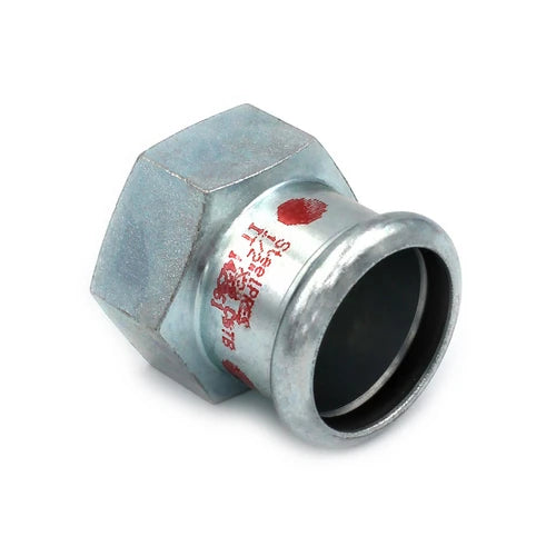 Manicotto misto filetto f a pressare in acciaio carbonio steel pres 1 1/2 x 42