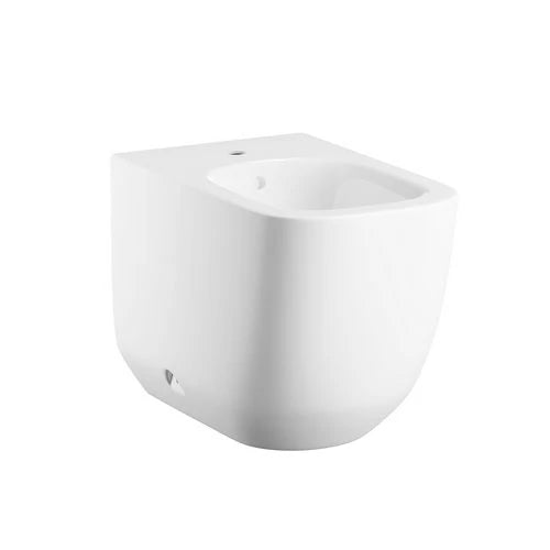 Bidet filo muro primula er. rubinetto bianco lucido