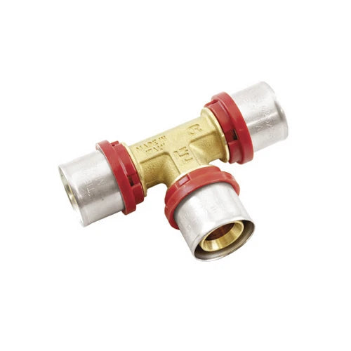 Raccordo press a t per multistrato 32 x 32 x 32