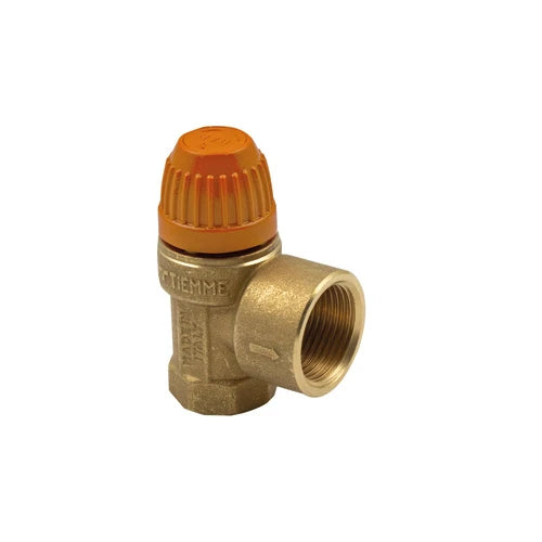 Valvola di sicurezza per sistemi solari termici 1/2 x 3/4 6 bar
