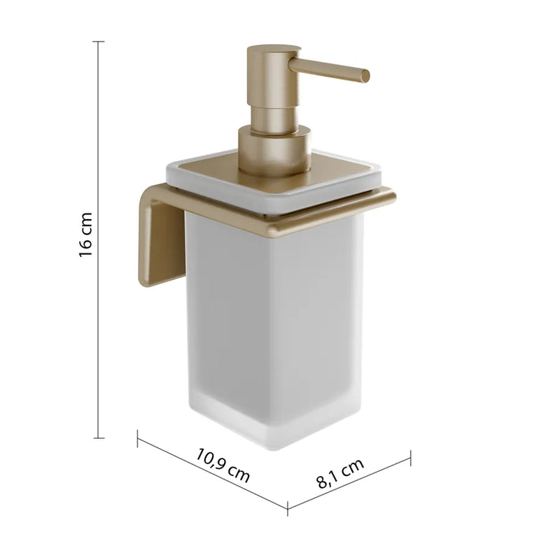 Wall-mounted soap dispenser in Brass and AISI 304 Steel with dispenser in Cromall Gedy Il Giglio series - Chrome