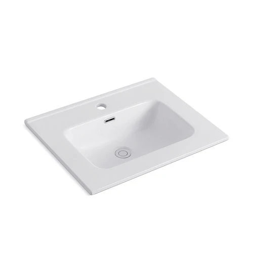 Consolle con vasca centrale cm 101 x 46 x18 bianco lucido