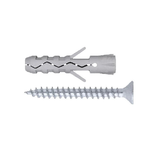 Tassello tuvt in nylon senza bordo con vite tps 6x30