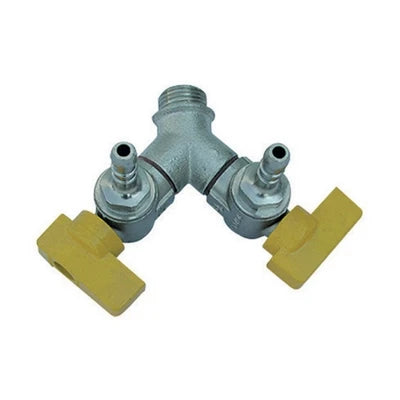 Bolla maschio 2 rubinetti a squadra 1/2 x 13 metano dn 15