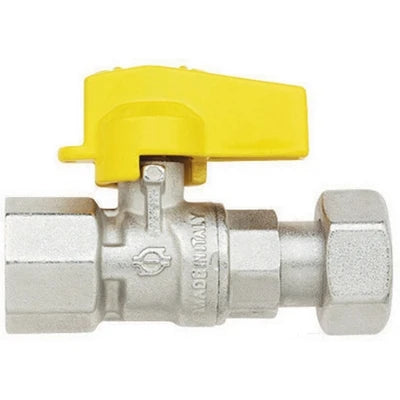 Rubinetto a sfera con leva normgas diritto fem - girevole fem. 1/2 x 1/2 dn 10