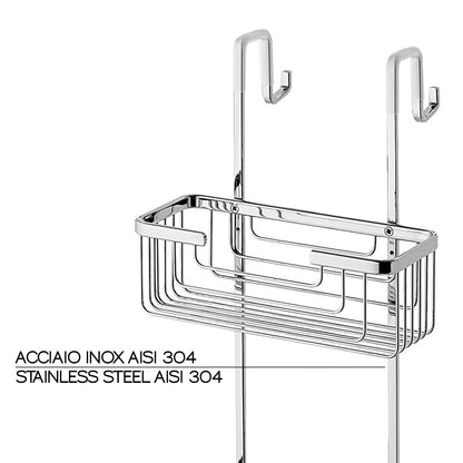 Portaoggetti doccia angolare a 2 ripiani modello Apollo di Gedy - Cromato by CeramicStore | Lo specialista del tuo bagno