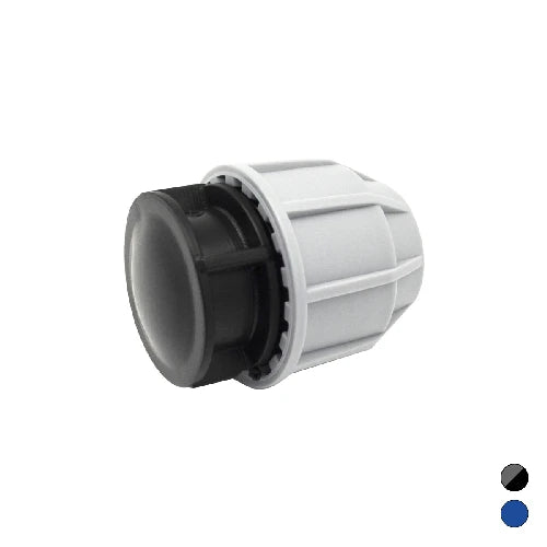 Tappo fine linea ikaro raccordo per polietilene diam. 16 blu