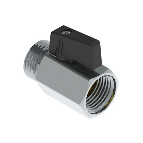 Valvola minisfera mf con leva nera 1/2