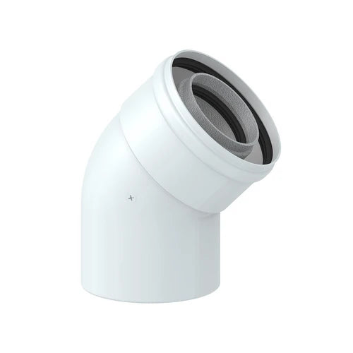 Curva 45 dn 60/100 coassiale -