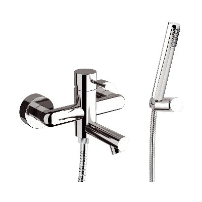 Monocomando vasca con accessori linea ultraminimal cromo