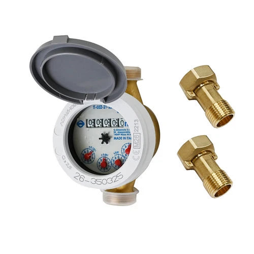Contatore per acqua a getto unico mod. dbrf t50 1 1/2 dn 40 200