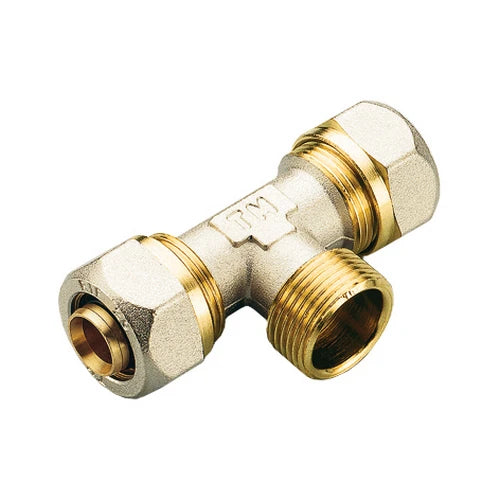 Raccordo a t maschio serie ins per multistrato 16 x 1/2 x 16