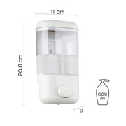 Distributore di sapone/Gel igienizzante modello Push Pro di Gedy da 600 ml - Bianco by CeramicStore | Lo specialista del tuo bagno