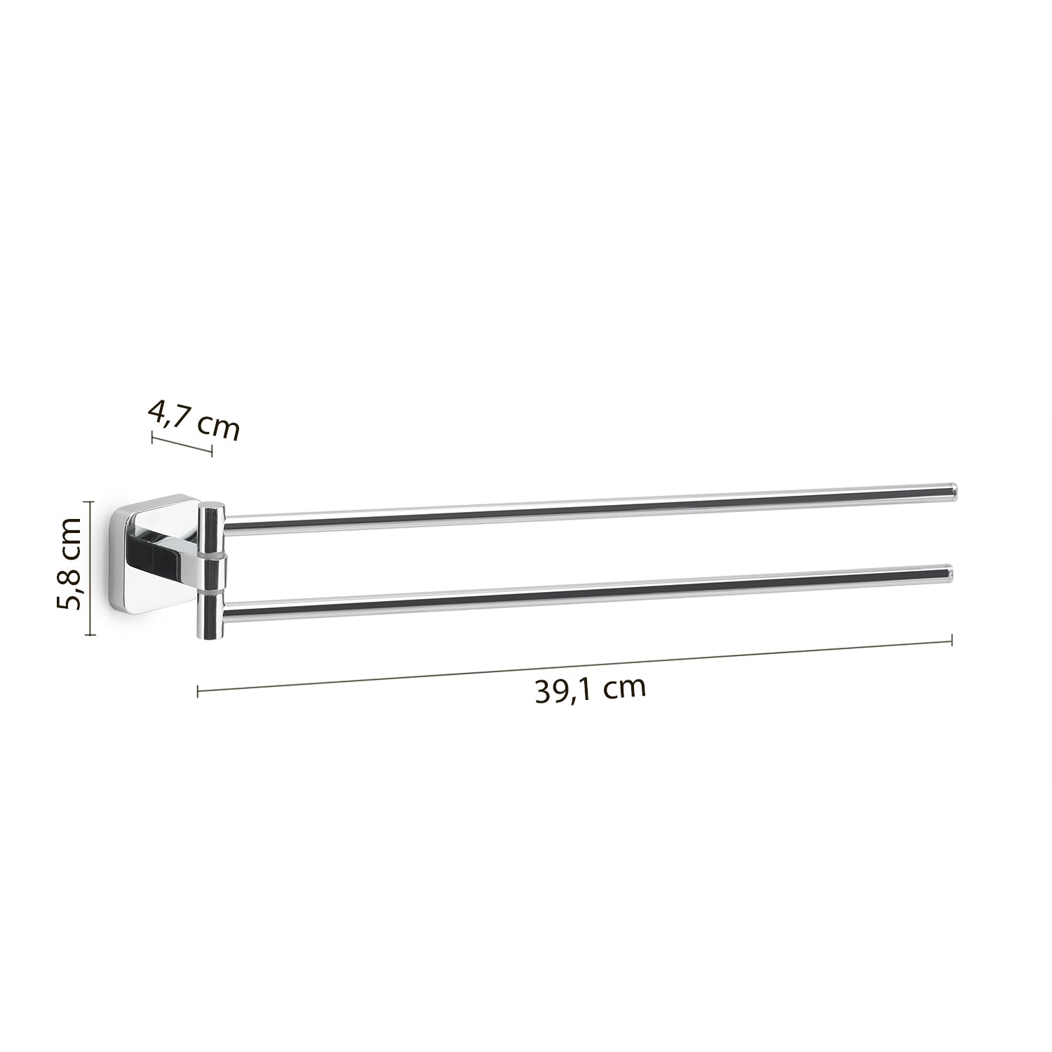 Portasalviette a snodo Gedy modello Tonga 4.7x39.1xH5.8 cm - Cromato by CeramicStore | Lo specialista del tuo bagno