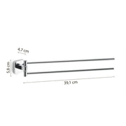 Portasalviette a snodo Gedy modello Tonga 4.7x39.1xH5.8 cm - Cromato by CeramicStore | Lo specialista del tuo bagno
