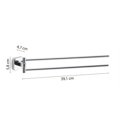 Portasalviette a snodo Gedy modello Tonga 4.7x39.1xH5.8 cm - Cromato by CeramicStore | Lo specialista del tuo bagno
