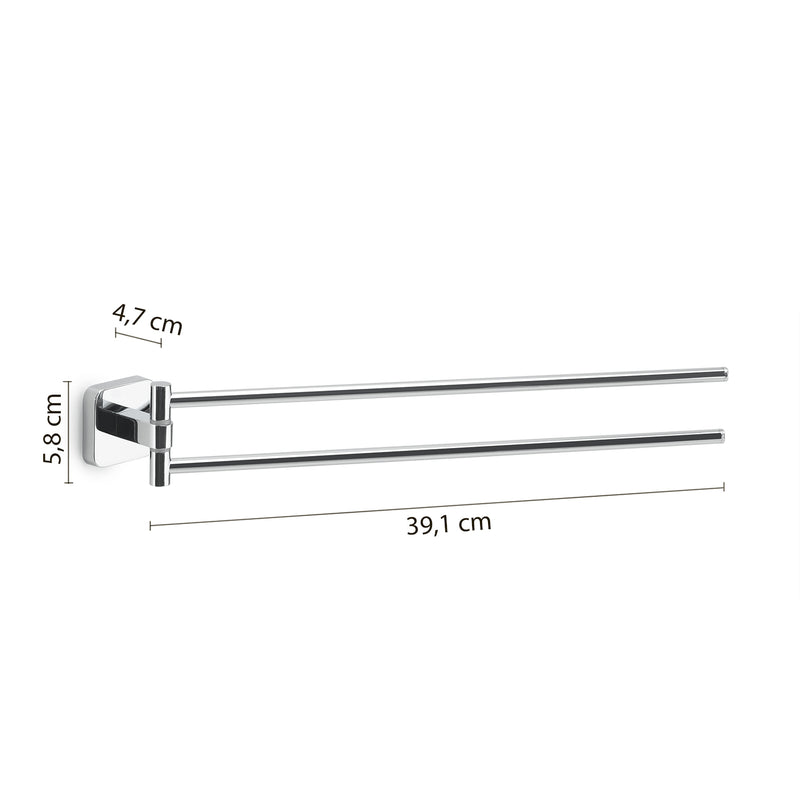 Portasalviette a snodo Gedy modello Tonga 4.7x39.1xH5.8 cm - Cromato by CeramicStore | Lo specialista del tuo bagno