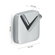 2 appendiabiti Gedy modello Tonga 4.7x3.1xH4.9 cm - Cromato by CeramicStore | Lo specialista del tuo bagno