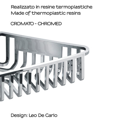 Portaoggetti doccia angolare modello Tiberio di Gedy - Cromato by CeramicStore | Lo specialista del tuo bagno