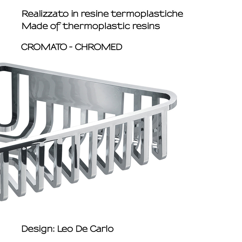Portaoggetti doccia angolare modello Tiberio di Gedy - Cromato by CeramicStore | Lo specialista del tuo bagno