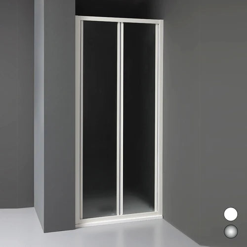 Porta doccia a libro fast 2000 cristallo cm 72-76 profilo bia/vetr. pix