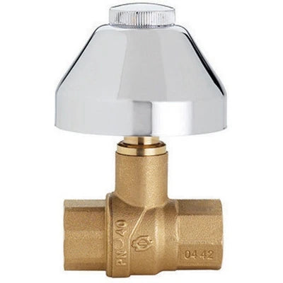 Valvola a sfera da incasso ff con cappuccio e campana cromati 1/2 dn 15 pn 40