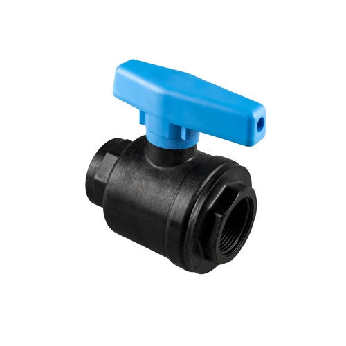 Valvola a sfera ff in pp pn10 con sfera in abs 1 1/4
