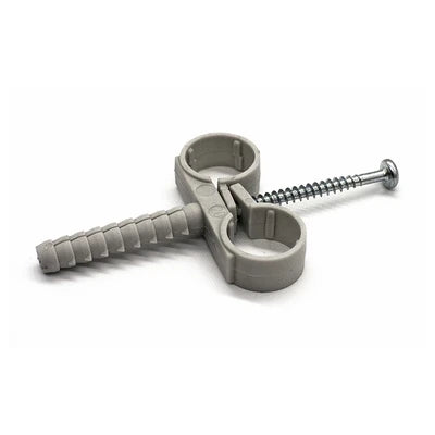 10 pz collari doppi in nylon con vite mm 18