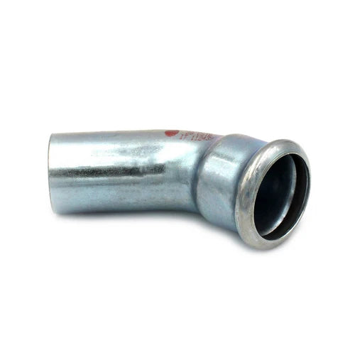 Curva 45 mf a pressare in acciaio carbonio steel pres diam. 54