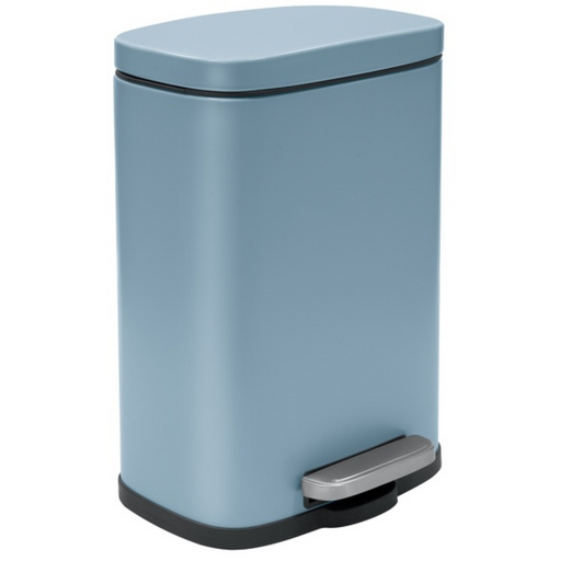 Pattumiera a pedale modello Akira in acciaio capienza 5 Litri colore blu matto by CeramicStore | Lo specialista del tuo bagno