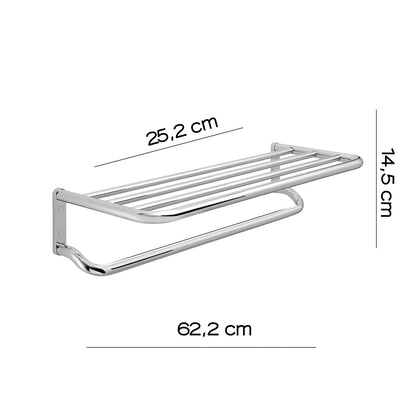 Mensola portasalviette doppia in ottone e Cromall Gedy serie Canarie - Cromato by CeramicStore | Lo specialista del tuo bagno