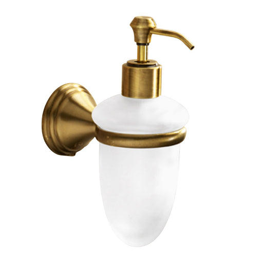 Dispenser sapone a parete con erogatore in plastica bronzata di Gedy serie Romance - Bronzo by CeramicStore | Lo specialista del tuo bagno