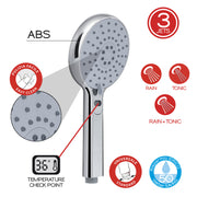 Doccetta a 3 getti con controllo della temperatura numerico modello Thermo 00 di Gedy - Cromato by CeramicStore | Lo specialista del tuo bagno