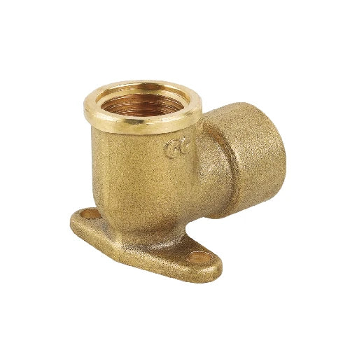 Gomito ff con flangia in ottone giallo 1/2