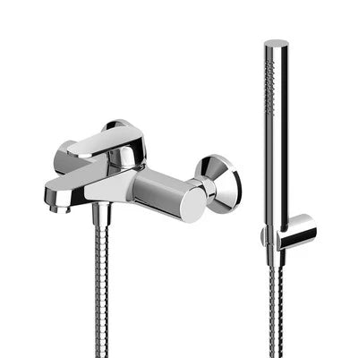 Monocomando vasca-doccia esterno c/accessori serie sun cromo