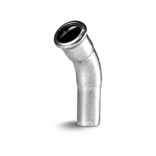 Curva mf 45 a pressare in acciaio carbonio diam. 28