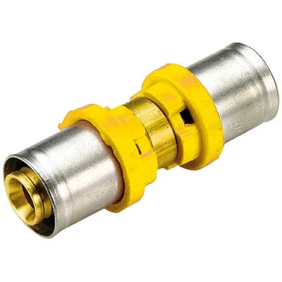 Raccordo per multistrato gas diritto doppio ridotto 32x20