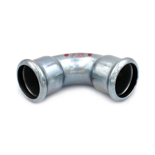 Curva 90 ff a pressare in acciaio carbonio steel pres diam. 35