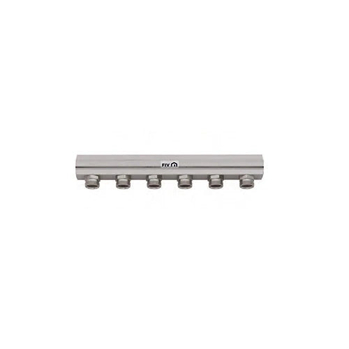 Collettore di distribuzione 1 derivazione 24x19 int. 50 1 x 12 vie l. 614 mm