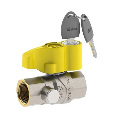 Valvola a sfera per gas att. ff con serratura 1 dn 25