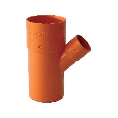 Derivazione 45 ridotte in pvc arancio diam. 125 x 100