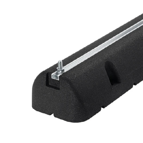 2 pz supporti a pavimento in gomma nera per climatizzatori l. 600 x p. 160 x h. 95 mm
