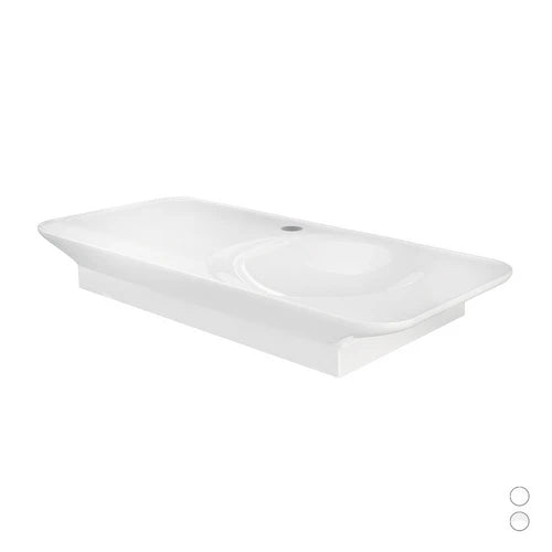 Lavabo sospeso valet da 112 cm ripiano a sx bianco opaco