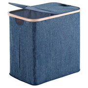 Portabiancheria modello Yoshi 87 litri di colore blu in bambu' e poliestere by CeramicStore | Lo specialista del tuo bagno