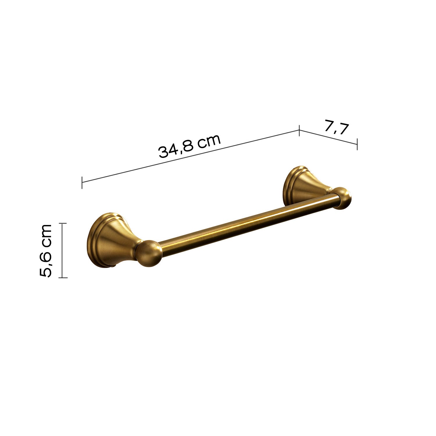 Porta asciugamani 35 cm a parete di Gedy serie Romance - Bronzo by CeramicStore | Lo specialista del tuo bagno