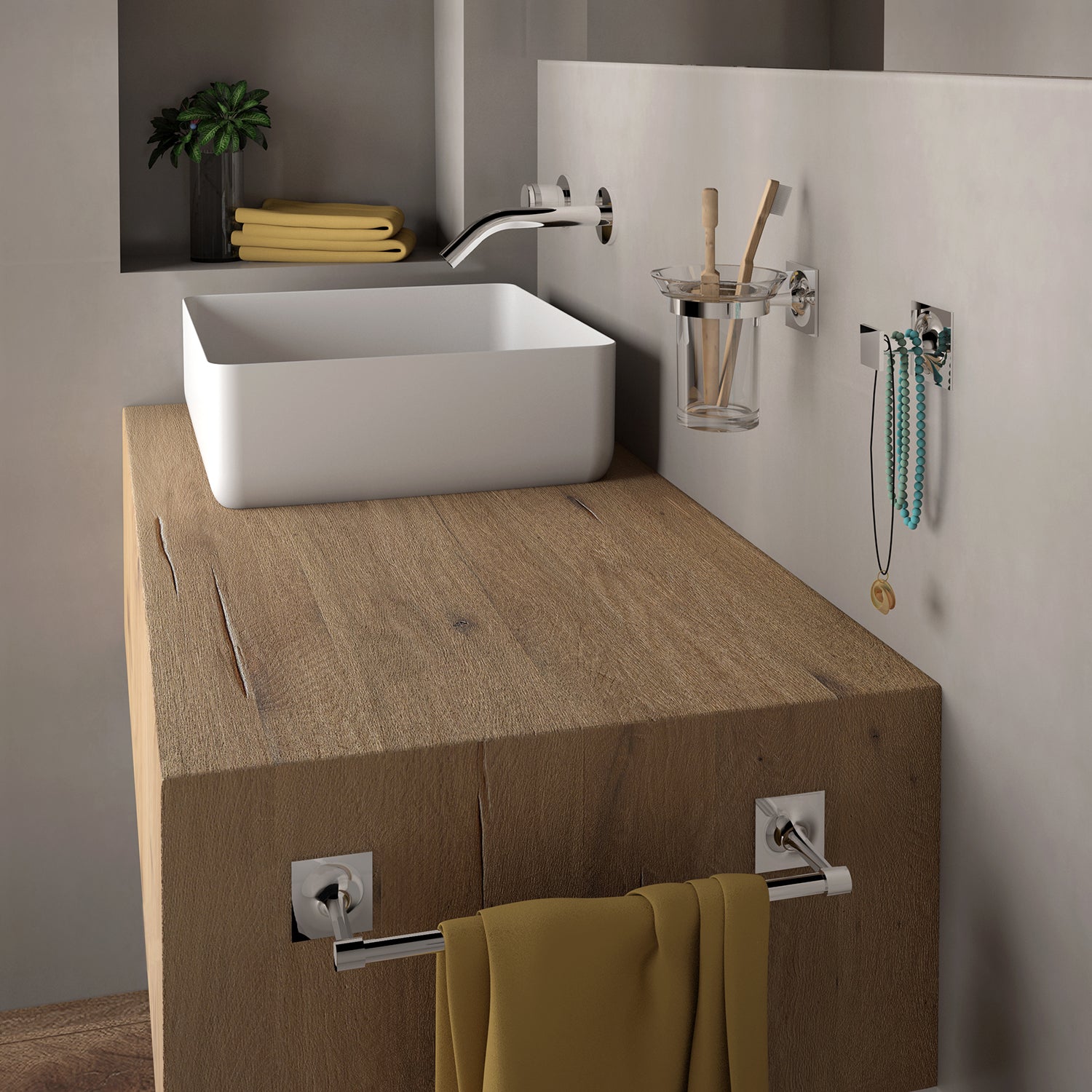 Porta asciugamani 35 cm in ottone e Cromall Wizard di Gedy - Cromato by CeramicStore | Lo specialista del tuo bagno