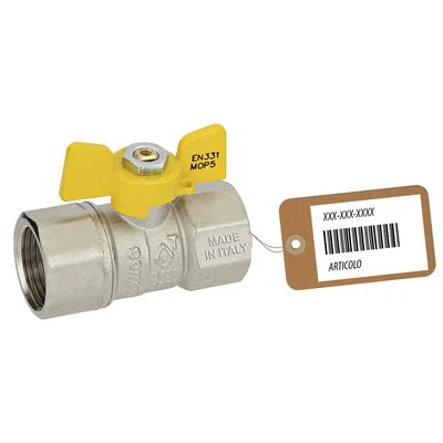 Valvola a sfera gas ff con farfalla mod. dakota f-brico 1/2 dn 12