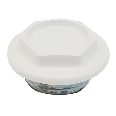 Tappo cieco dx / sx zincato verniciato per radiatori fl 56 1 1/4 sx bianco