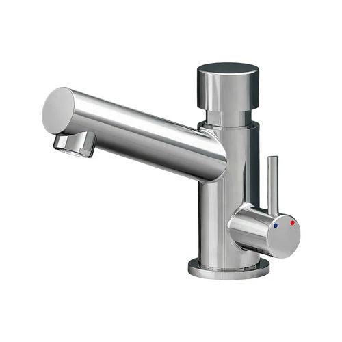 Miscelatore temporizzato time canna dritta per lavabo cromo